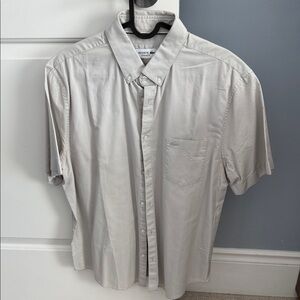 Lacoste Light Gray Button-Down Dress Shirt